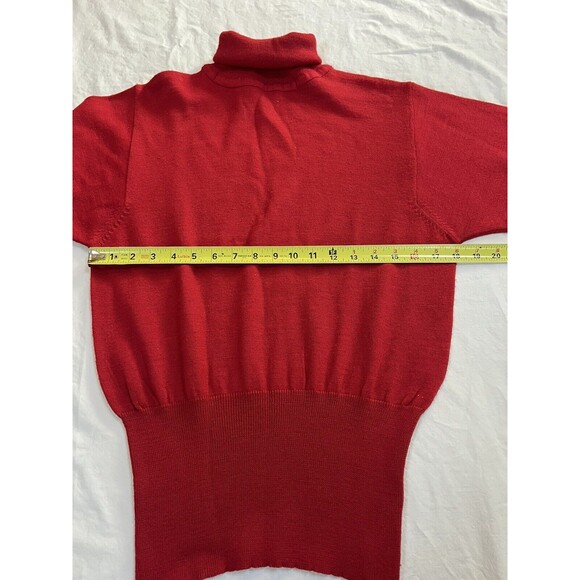 VTG Bogner Turtleneck Sweater 80's Ski Sporty Base Layer | Red | Womens Medium - Picture 16 of 16